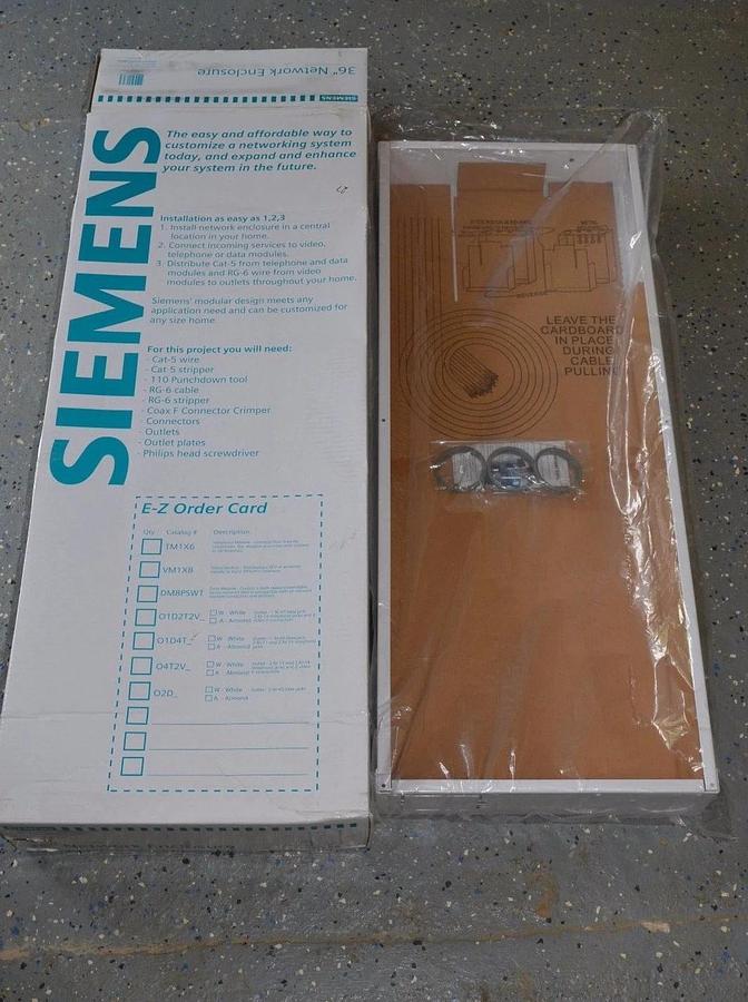 Used SIEMENS NE36 Structured Wiring Network Enclosure No Cover 36" 36-Inch cat5 cat6