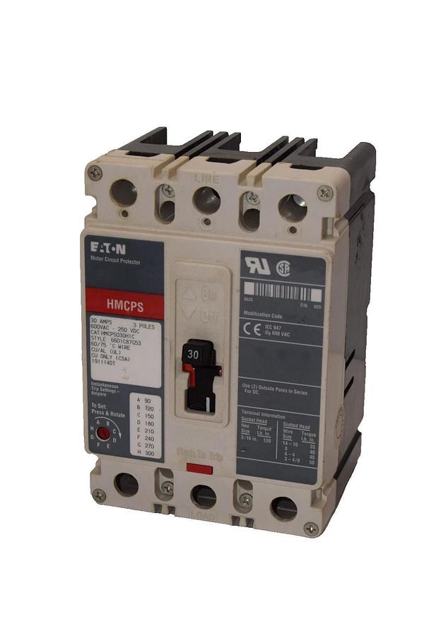Used Westinghouse 30a Circuit Breaker 3p HMCPS030H1C 600Vac 30amp 30 Amp 3pole
