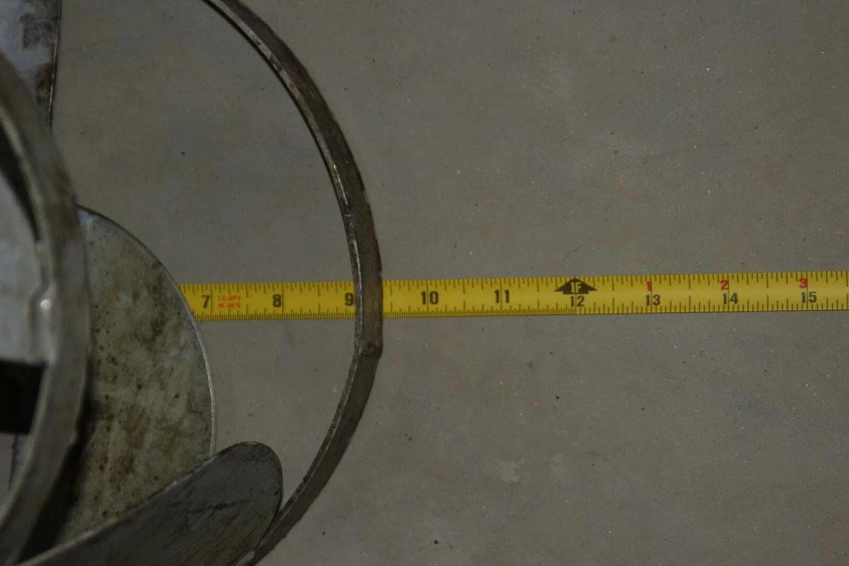 Used Lightnin SS Agitator Mixer Propeller shaft 1/2" tapered to 3/4"  40" Shaft  9.5"