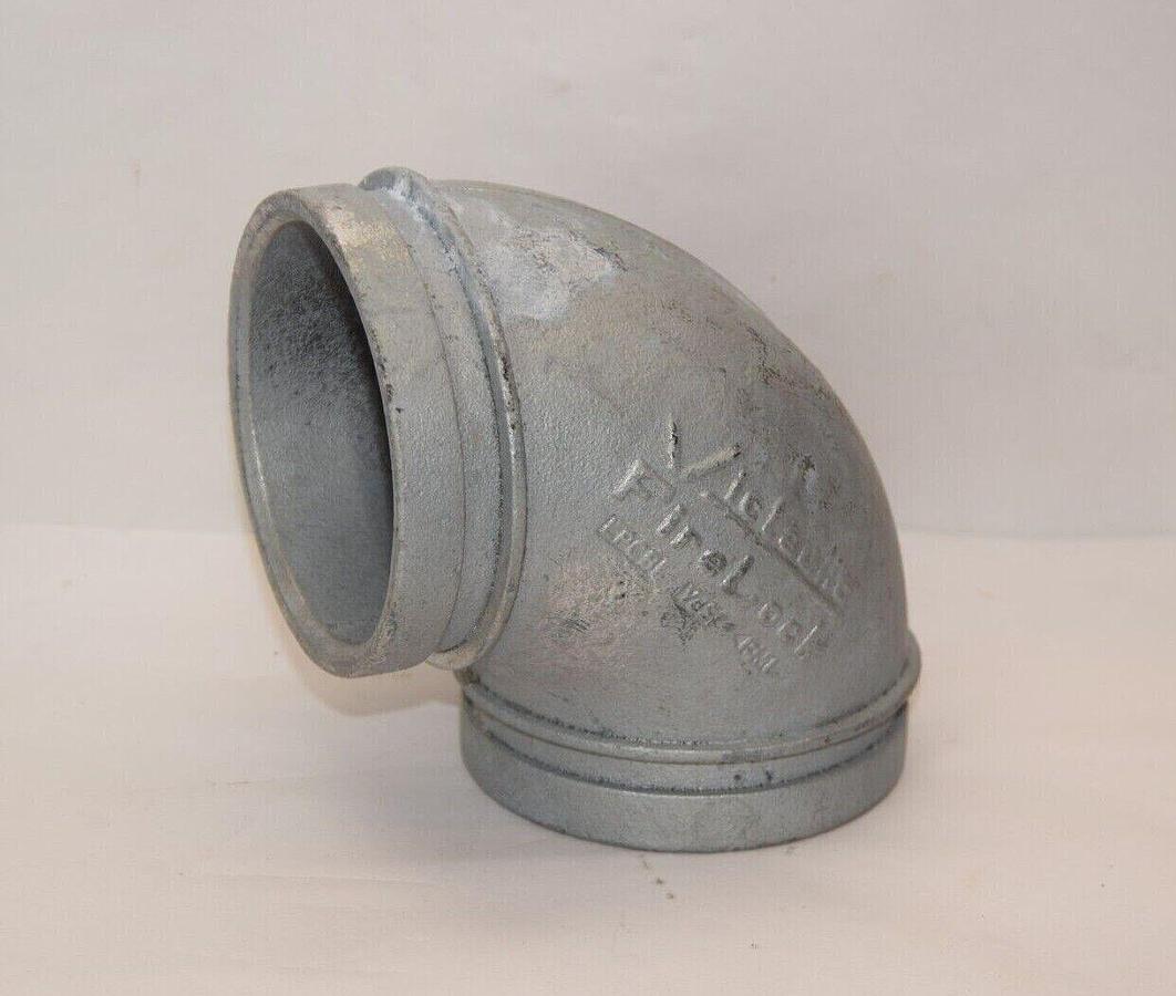 VICTAULIC 4" 4/114.3 001 Firelock Grooved Galvanized 90° 90 Degree Elbow (NEW)