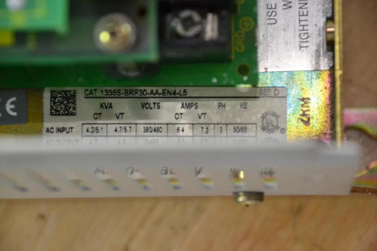 Used ALLEN BRADLEY 1336S-BRF30-AA-EN4-L5 4.2/5.1 KVA SERIES D 1336 PLUS DRIVE