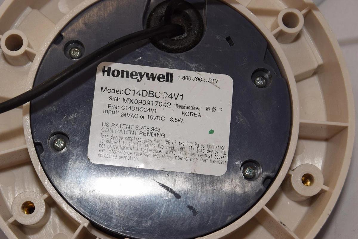 Used Honeywell C14DBCC4V1 24Vac 3.5W 4.0-9.0mm Dome Security Camera