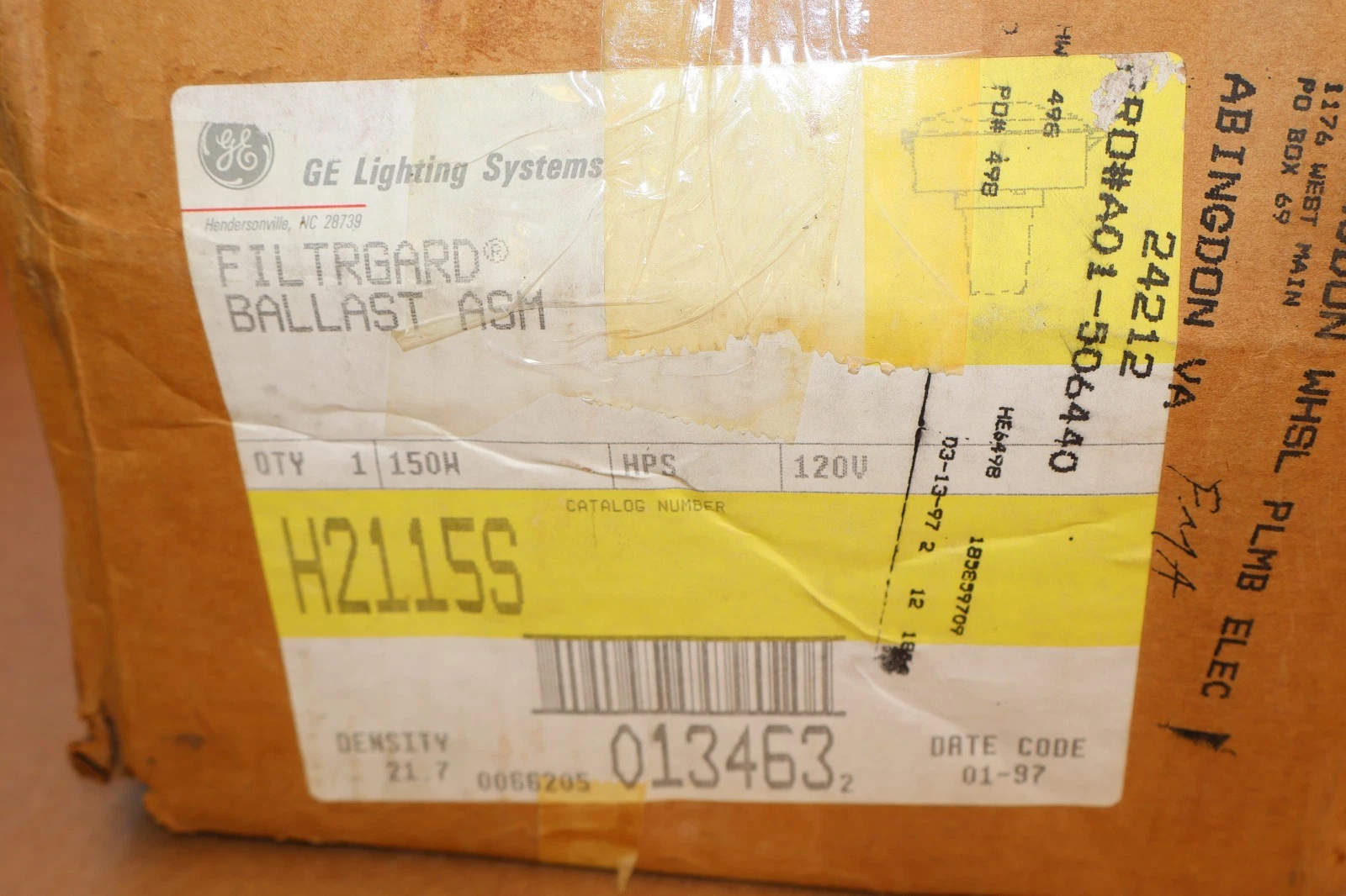 GE General Electric Filtrgard Ballast ASM H2115S 150W 120v (New)