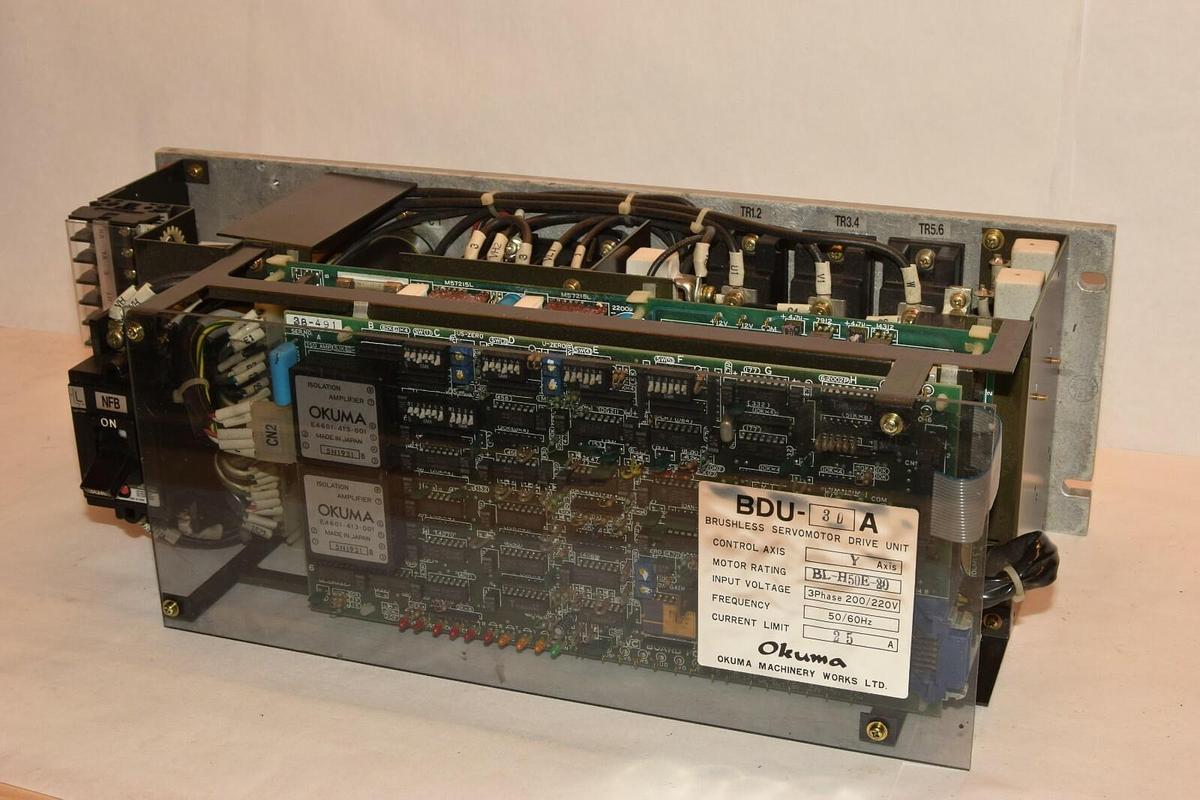 Used OKUMA BDU-30A BDU30A BL-H50E-80 3Phase 200/220V 50/60Hz 25A Servomotor Drive