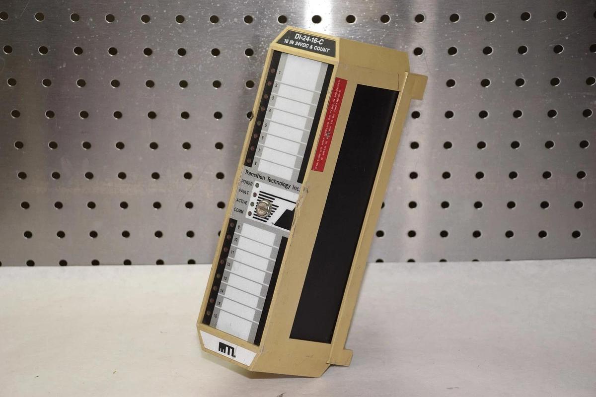 Used TRANSITION TECHNOLOGY INC. DI-24-16-C DI2416C 16 IN 24VDC & COUNT 5mA MODULE