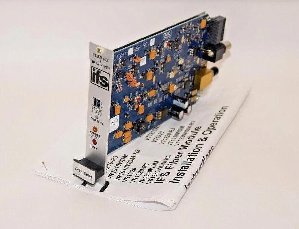 IFS Video Receiver + Data Transmitter Video Rec + Data Xtmcr VR1910WDM (NEW)