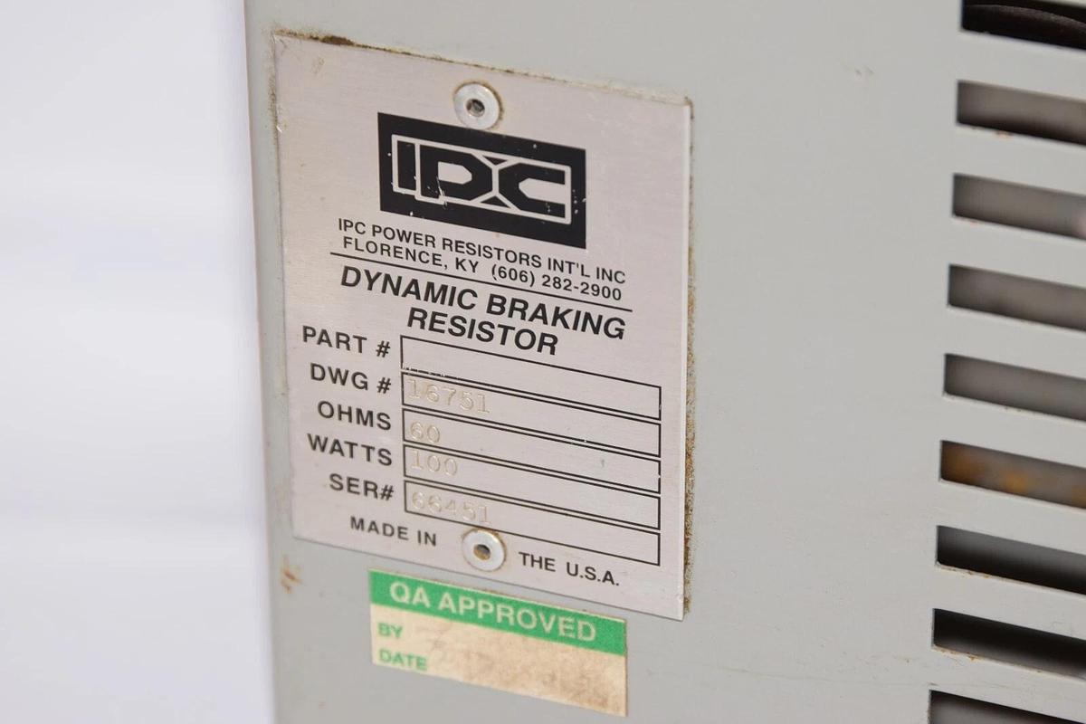Used IPC DYNAMIC BRAKING RESISTOR 60 OHMS  DWG 16751 100 WATTS Brake
