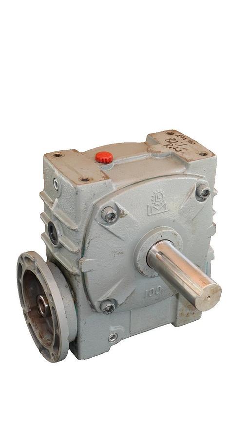 Used Speed Reducer Gear Box 80:1 EM 100 EM100 Ratio 80:1 Right Angle