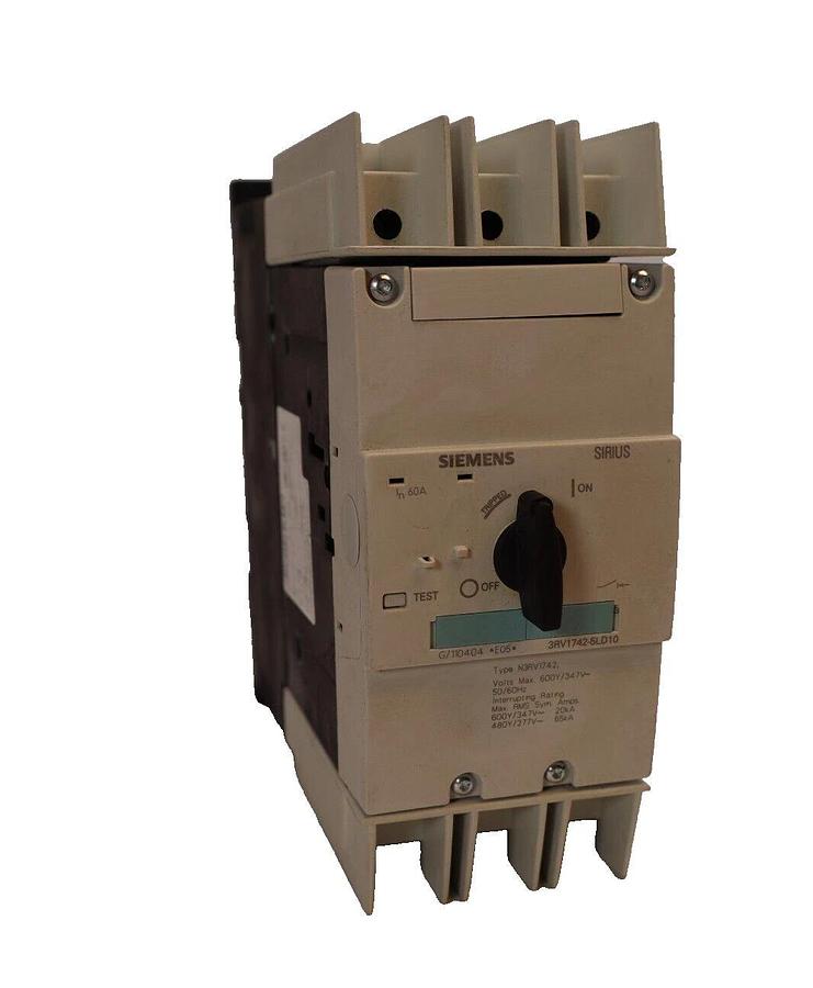Used SIEMENS Sirius Breaker 3RV1742-5LD10 3RV1742-5LD10 60 Amp 60A 3P