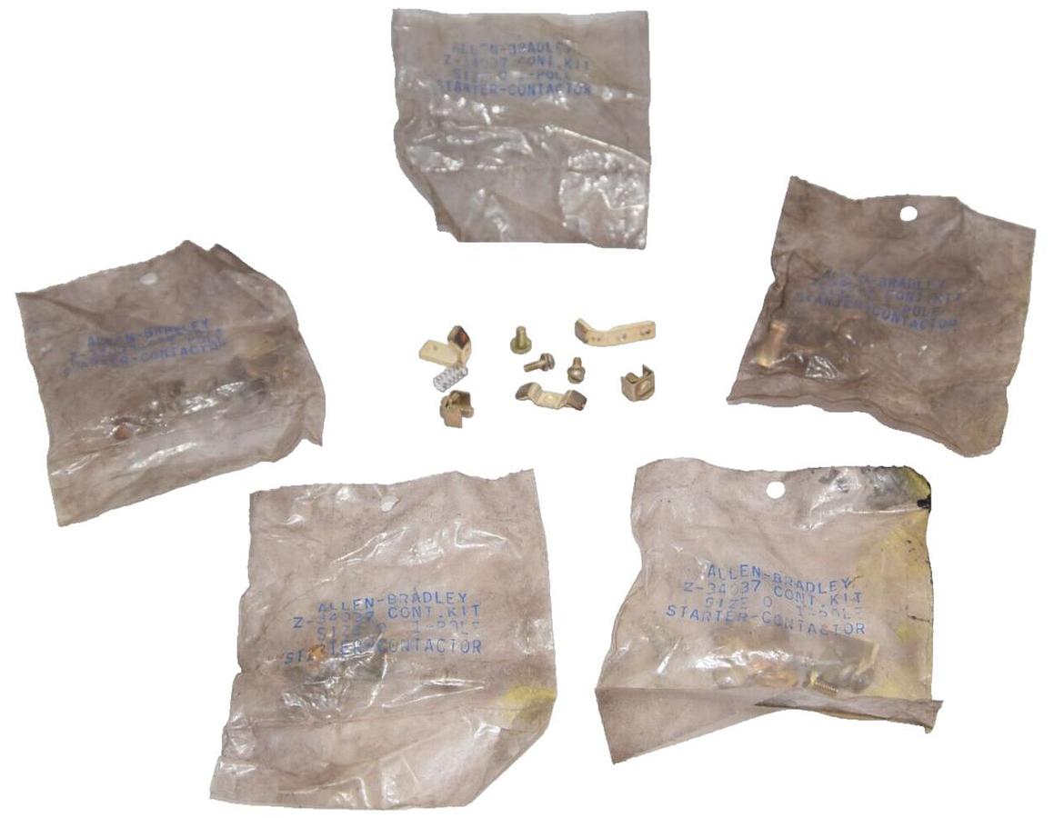 (NEW - Lot of 5) ALLEN BRADLEY Z-34037 Size 0 1 Pole Contact Kit