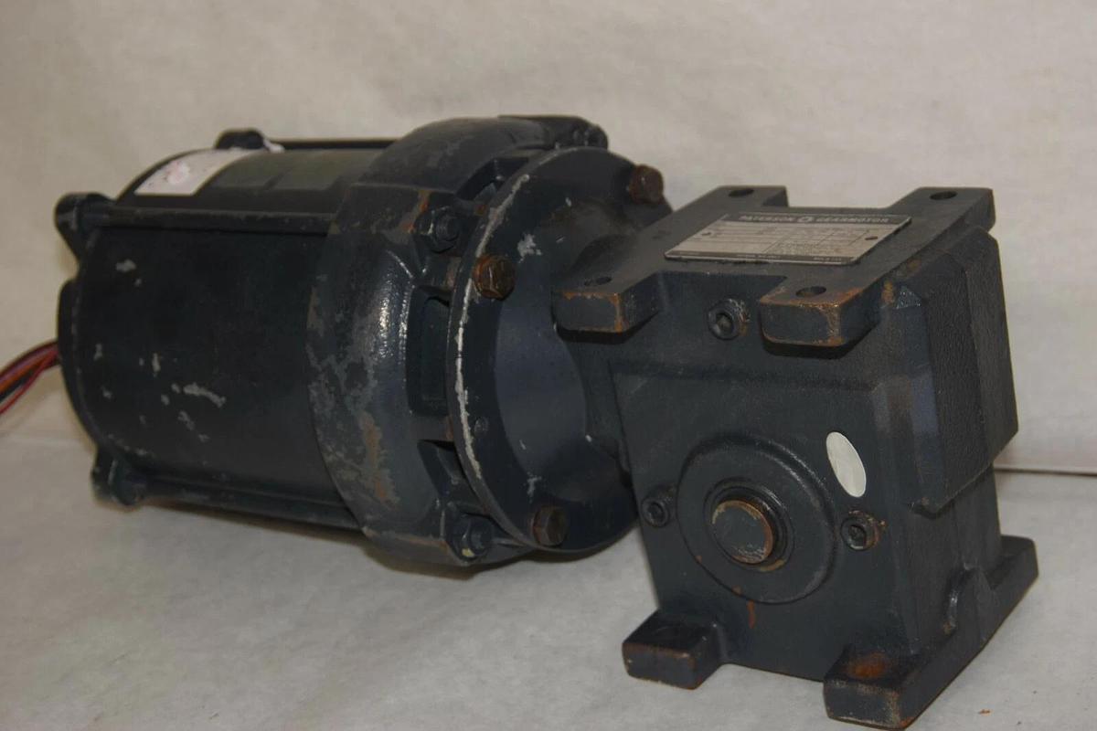 Used GE 5K42HG5180EX 1/2hp .5hp Motor 230/460V 3ph w/ Patterson Gearmotor 20:1