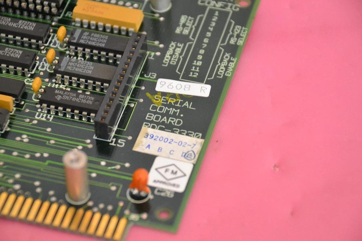 Used Bristol Babcock Serial Comm Communication Board 392002-02-7 Rev E BDC-3330