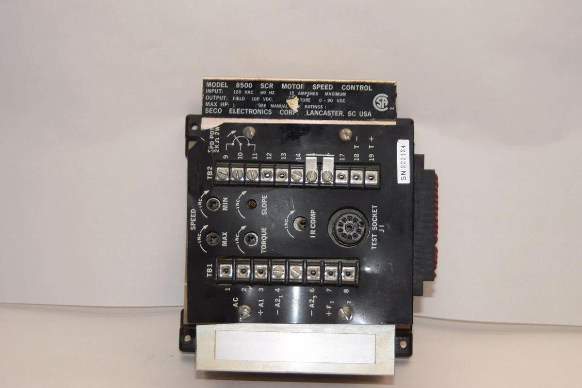Used SECO ELECTRONICS CORP. 8500 120Vac 15A SCR Motor Speed Control
