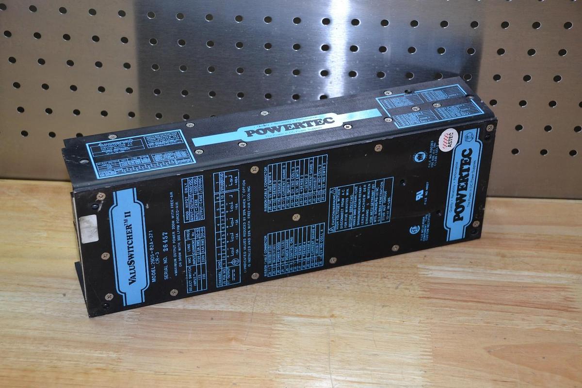 Used POWERTEC 29D5-C2A-371 CR-3 5-12V 3-40A VAULSWITCHER II POWER SUPPLY
