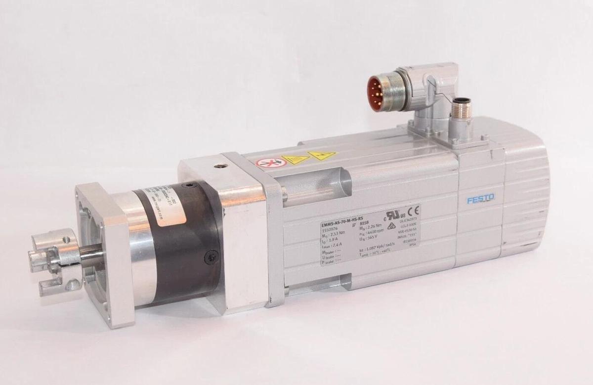 Used FESTO EMMS-AS-70-M-HS-RS Servo Motor With 42626 Gearhead