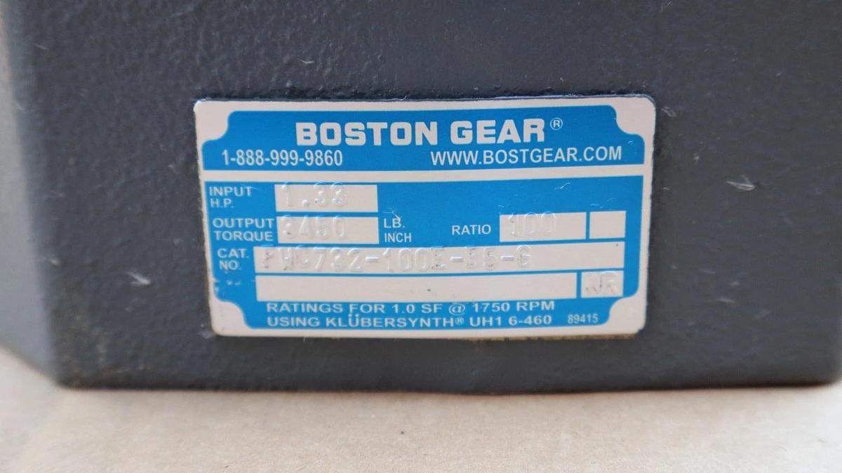 BOSTON GEAR Gear Box Speed Reducer FWC732-100E-B5-G FWC732100EB5G 100:1 *REFURB