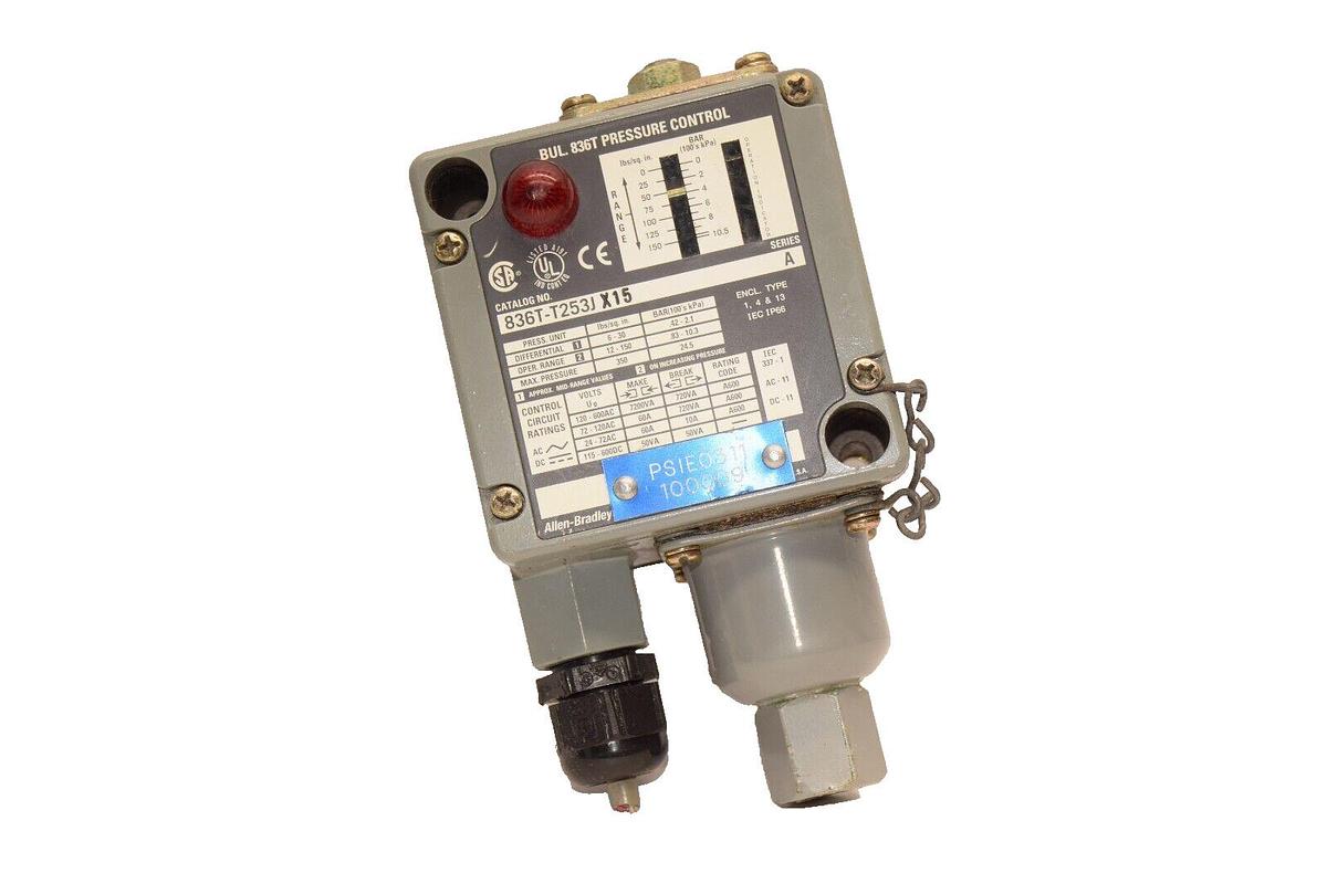 Used ALLEN BRADLEY 836T-T253JX15 Series A Pressure Control Switch