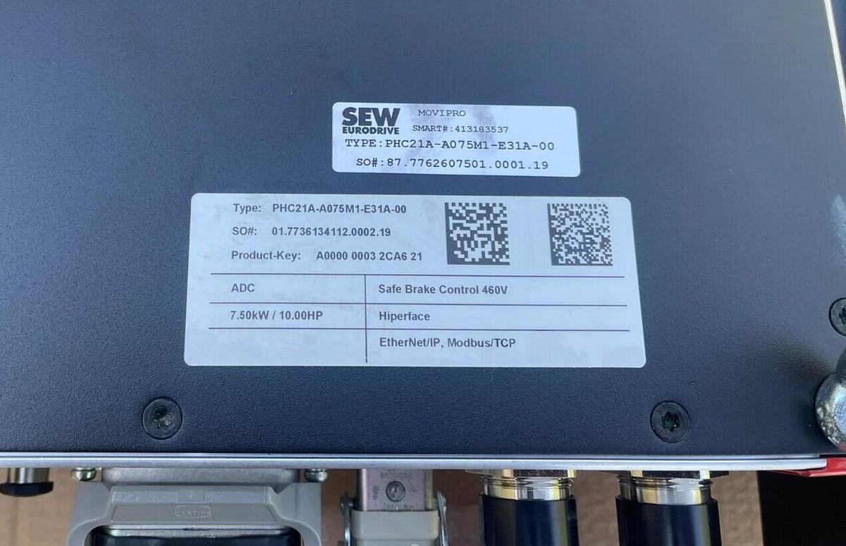 SEW Eurodrive MOVIPRO ADC Drive Inverter PHC21A-A075M1-E31A-00 7.5kw 10hp (NEW)