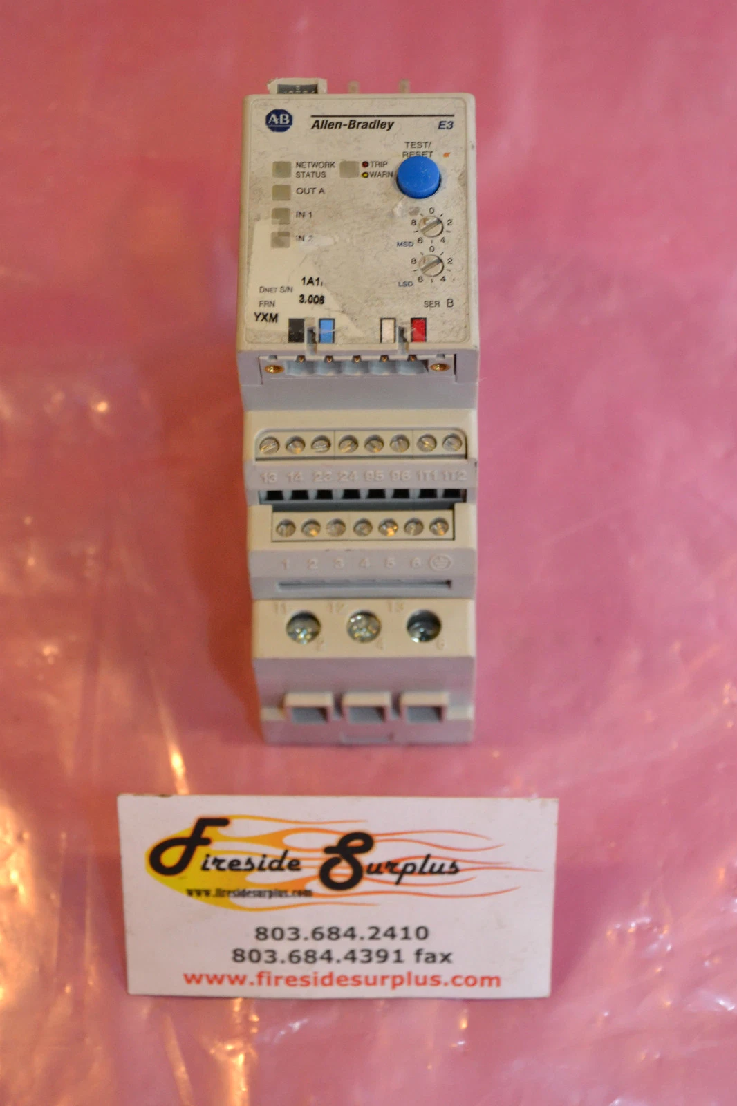 Used ALLEN BRADLEY OVERLOAD RELAY 193-EC1PB 193 EC1PB 193EC1PB SER. B