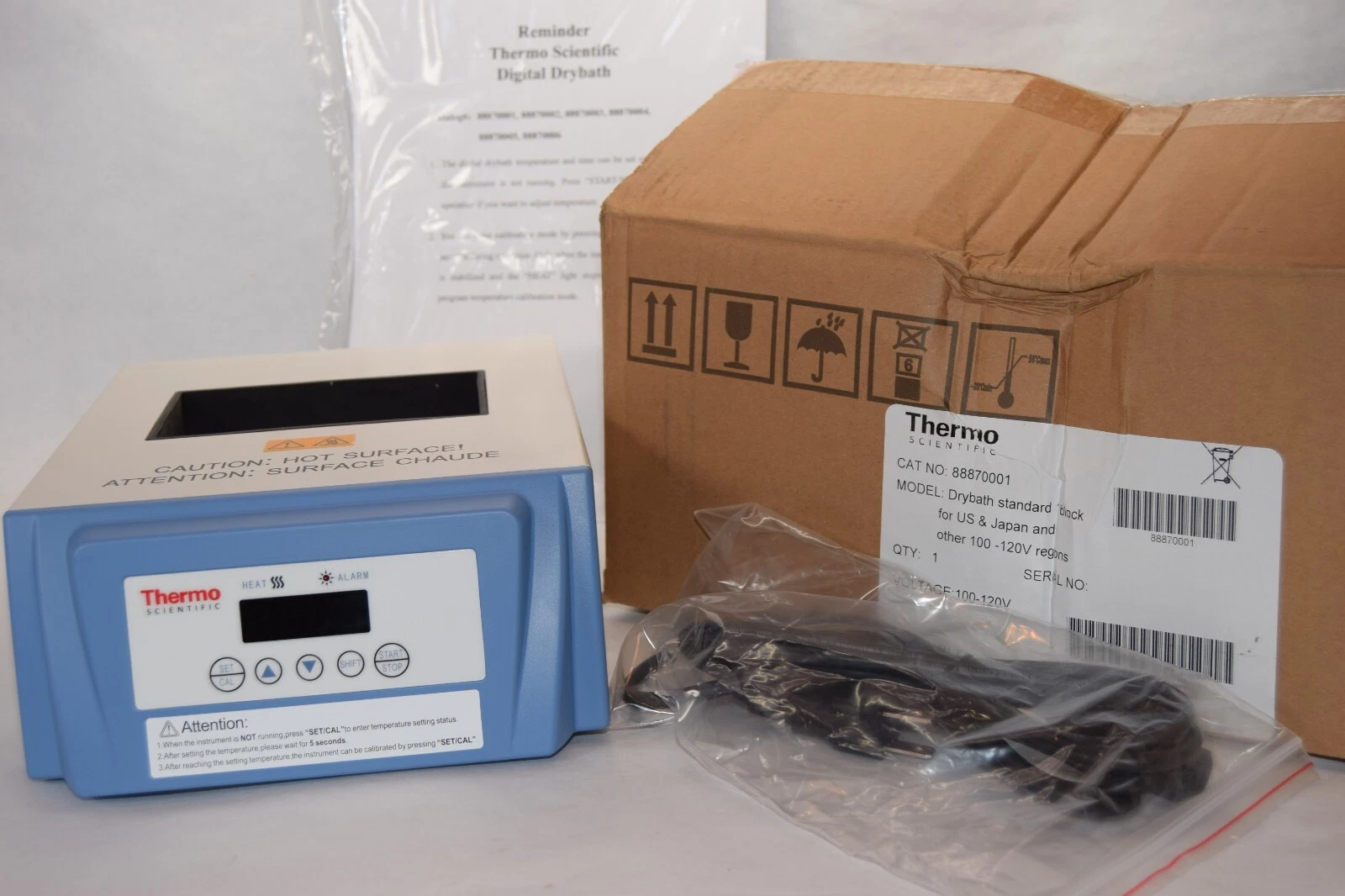 Thermo Scientific 88870001 Drybath Dry Bath Standard 1 Block 100-120v (NEW)