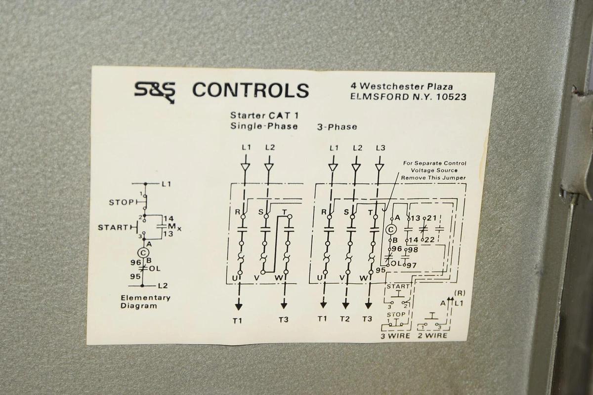 (NEW) S&S CONTROLS CAT1 CT1-25 380/440V 50/60Hz Rest Enclosure