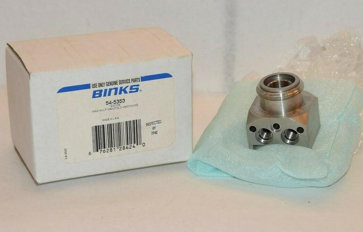 (NEW) BINKS 54-5353 Mag HVLP Manifold Machining