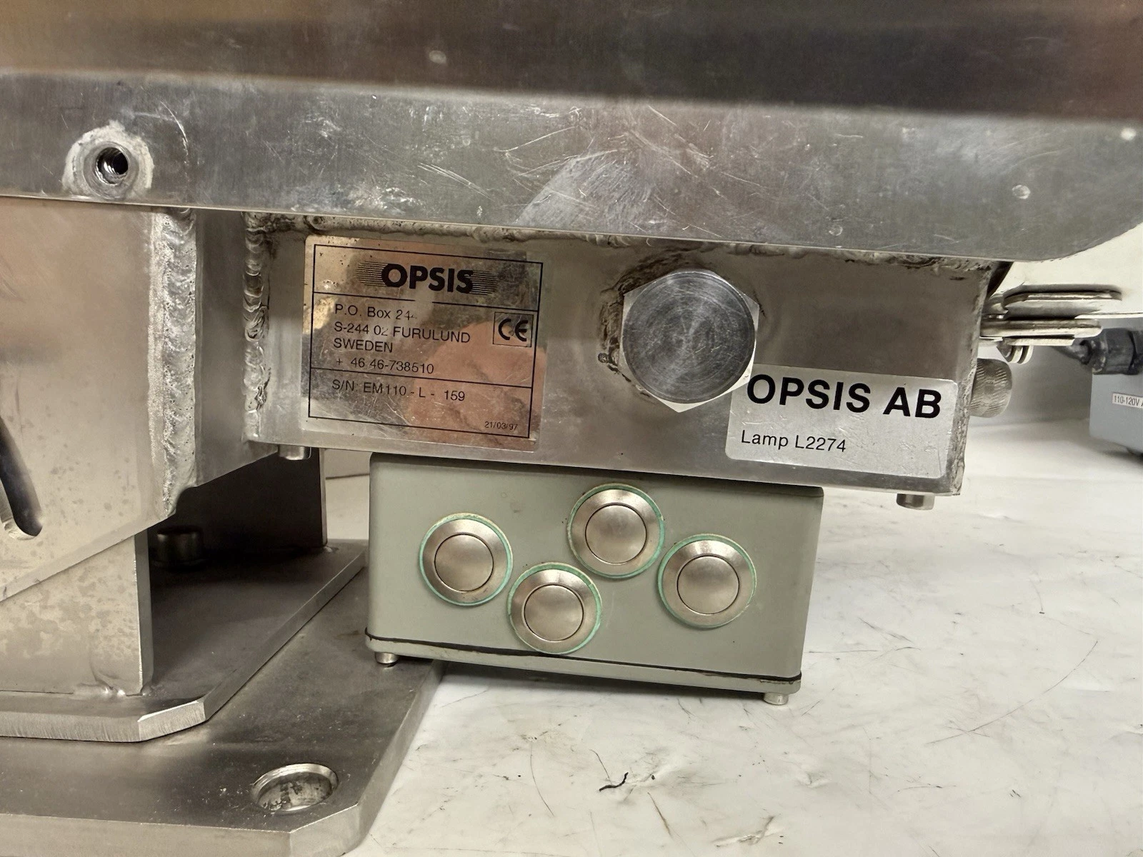 Used Opsis AB Lamp Open Path Ambient Air Monitoring System Emitter L2274 AR 500