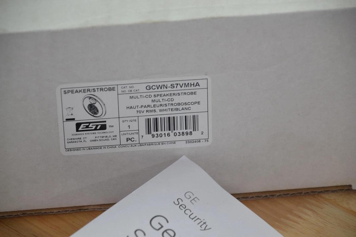 GE EST GCWN-S7VMHA Multi-CD Speaker Strobe 70V RMS WHITE