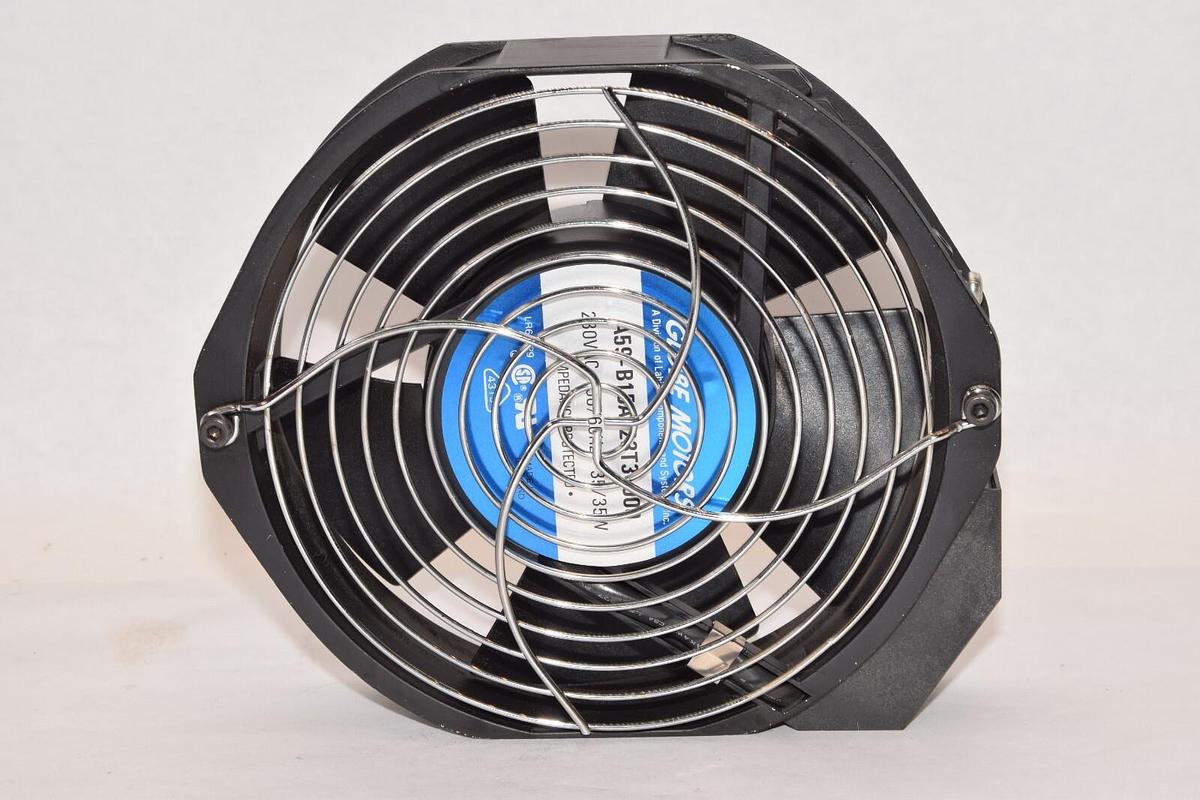 Used GLOBE MOTOR A59-B15A-23T3-000 230Vac 50/60Hz 35W Cooling Fan With Guard