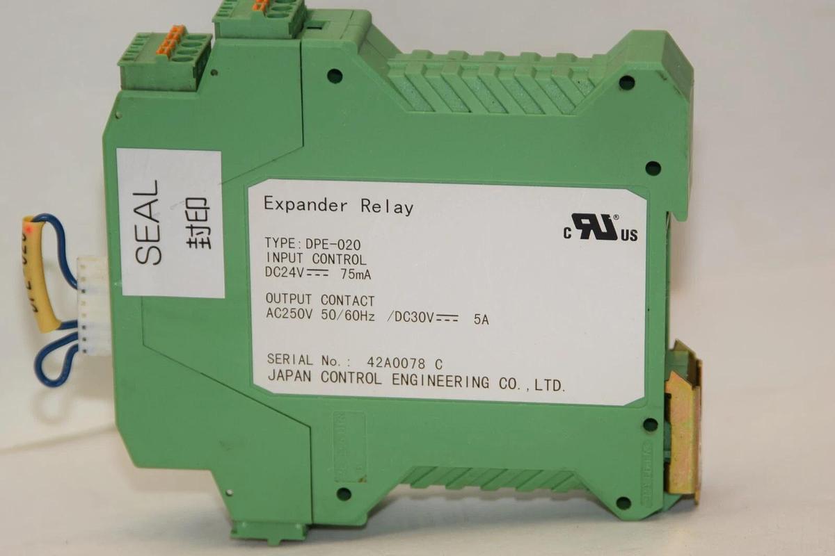 Used JAPAN CONTROL ENGINEERING CO. DPE-020 24Vdc 75mA Expander Relay