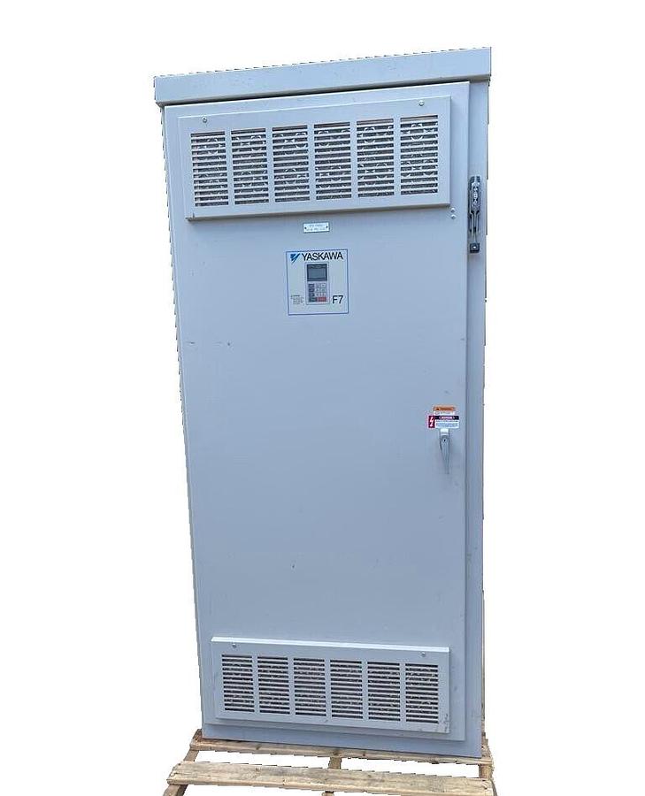 Used Yaskawa Drive F7CBB240PCTV VFD Typ 1 Enclosure Panel CIMR-F7U4132 480v 260a 3ph