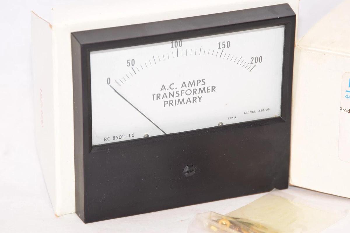 (NEW) WESCHLER INSTRUMENTS 085011-L6 0-200Amp Transformer Primary Panel Meter