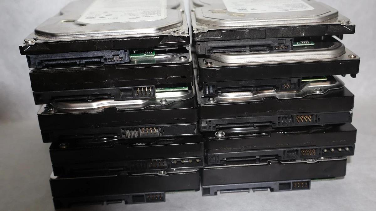 Used (Lot of 10) HDD Hard Drive Big Large Lot - 8 SATA and 2 MOLEX 500gb 160gb 80gb