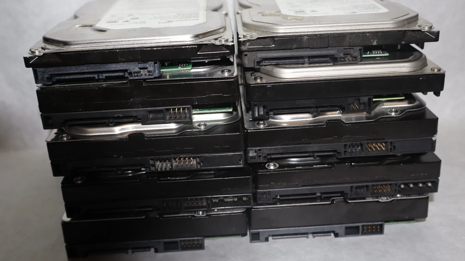 Used (Lot of 10) HDD Hard Drive Big Large Lot - 8 SATA and 2 MOLEX 500gb 160gb 80gb