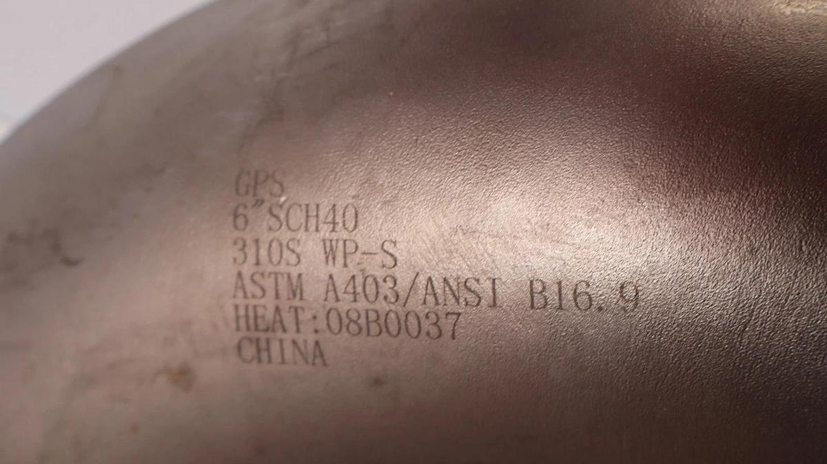 GPS 45 degree 45° Stainless Steel SS Elbow Fitting 6" SCH40 310 WP-S Weld In NOS
