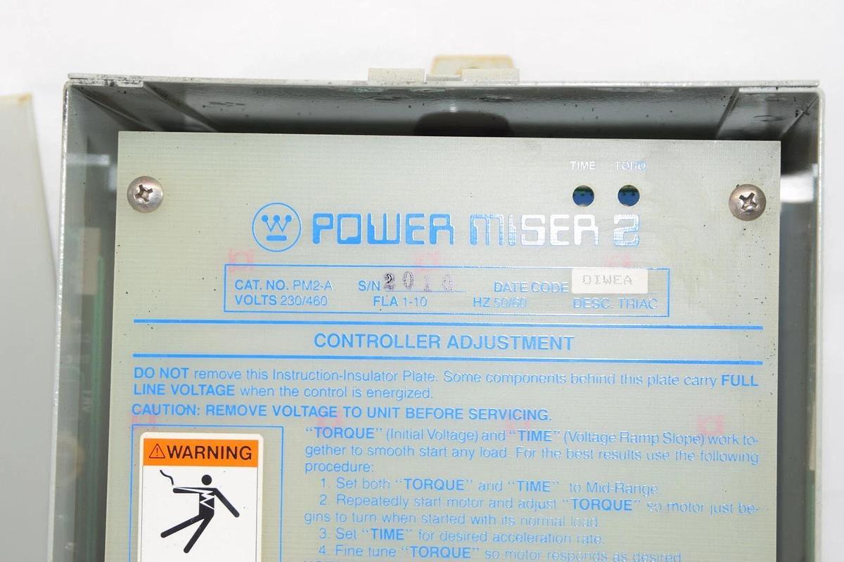 (NEW) WESTINGHOUSE PM2-A 230/460V FLA 1-10 Power Miser2 Soft Start Motor Control