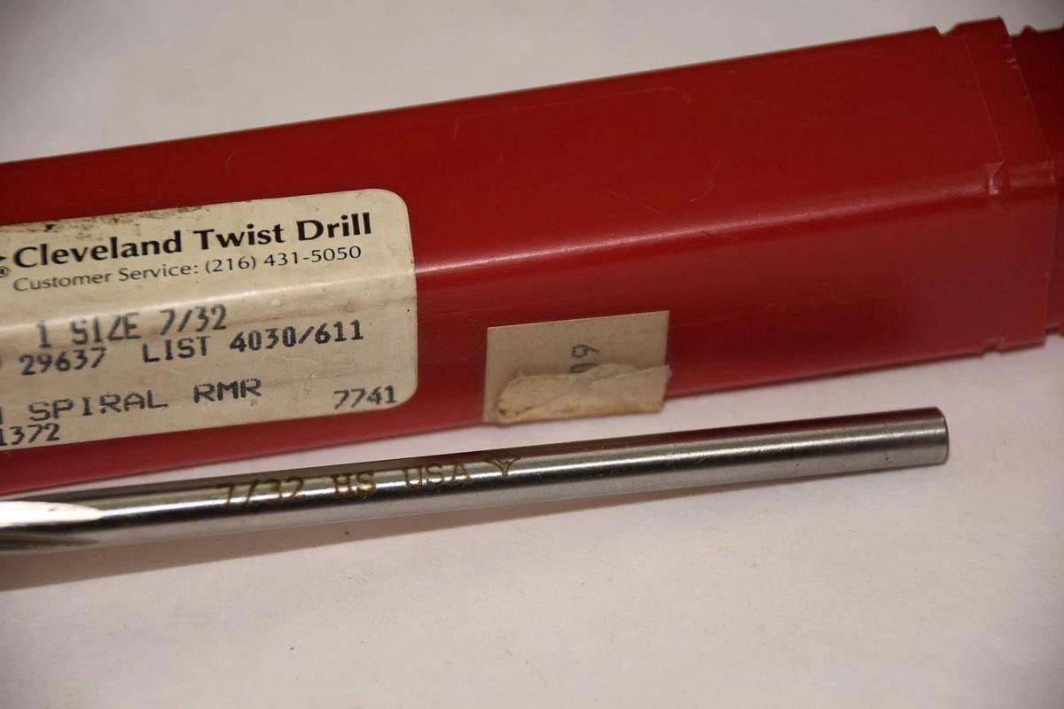 CLEVELAND 1 Size 7/32 7/32 HS SPIRAL REAMER TWIST DRILL BIT NEW