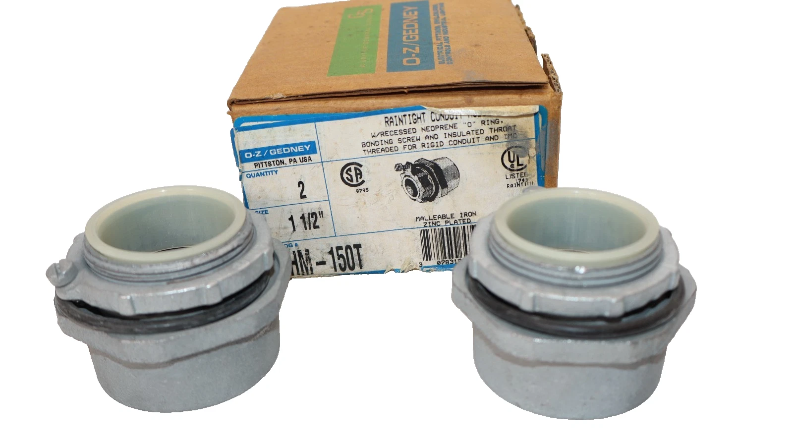 O-Z Gedney  Raintight Conduit Hub 1-1/2" CHM-150T 1-1/2" (New - Box of 2)