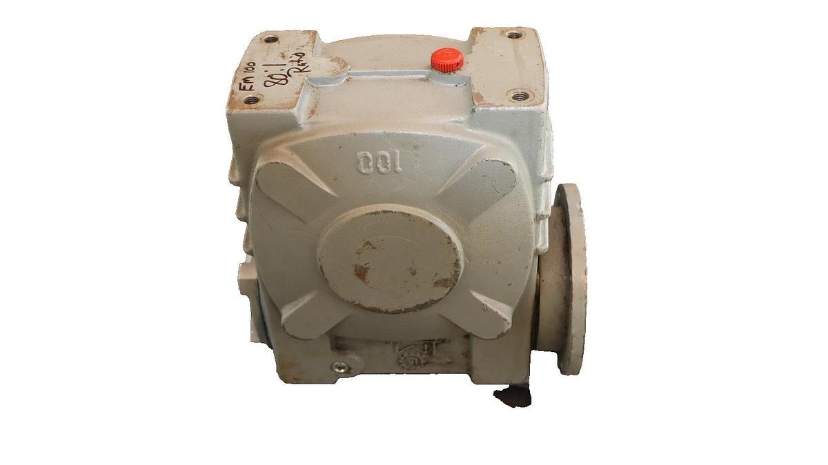Used Speed Reducer Gear Box 80:1 EM 100 EM100 Ratio 80:1 Right Angle