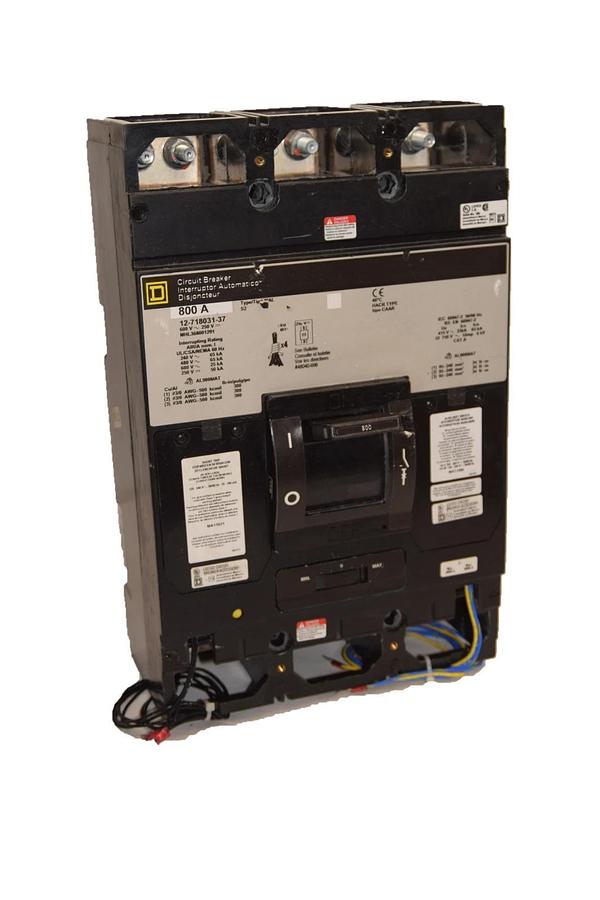 Used SQUARE D CIRCUIT BREAKER 800A 800 Amp A 12-718031-37 3P 3 pole MHL368001291