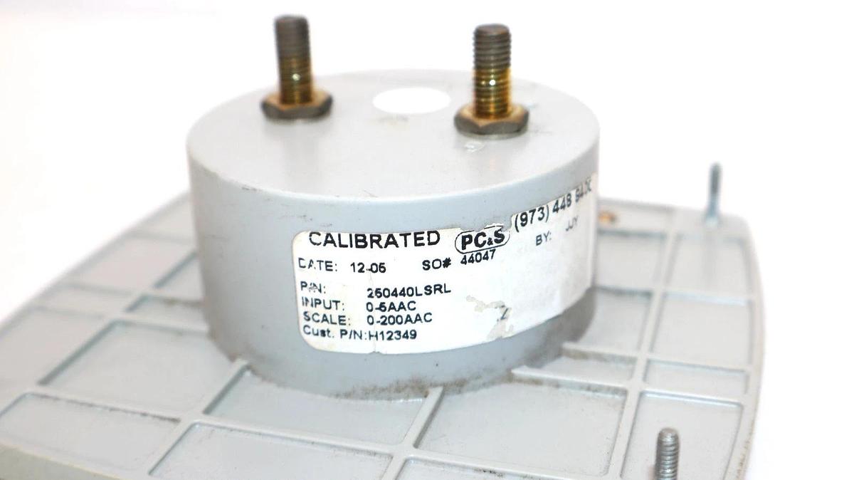 Used Yokogawa Panel Meter 0-200Ac Amperes 250440LSRL , 250-440-LSRL , Vintage