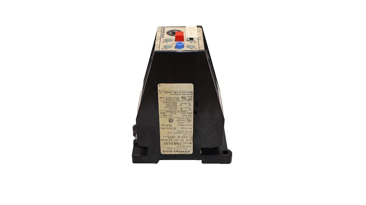 Used Siemens - Allis OLR 0430 , OLR0430 2.7-4.3A Amp Overload Relay