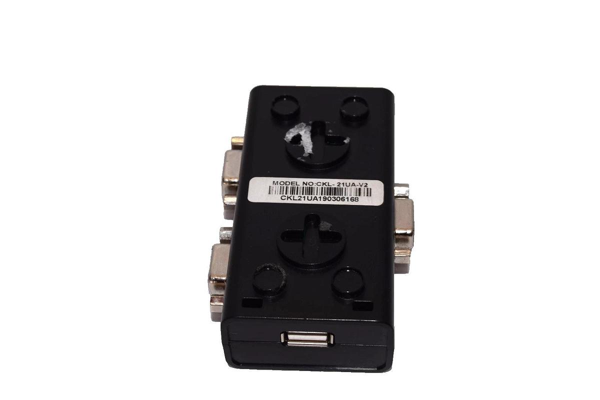 Used JideTech CKL-21UA-V2 , CKL21UAV2 2-port USB KVM Switch
