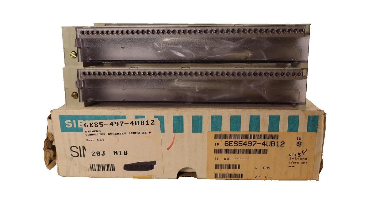 Siemens Simatic S5 Front Connector 6ES5497-4UB12 6ES54974UB12 (New - Box of 4)