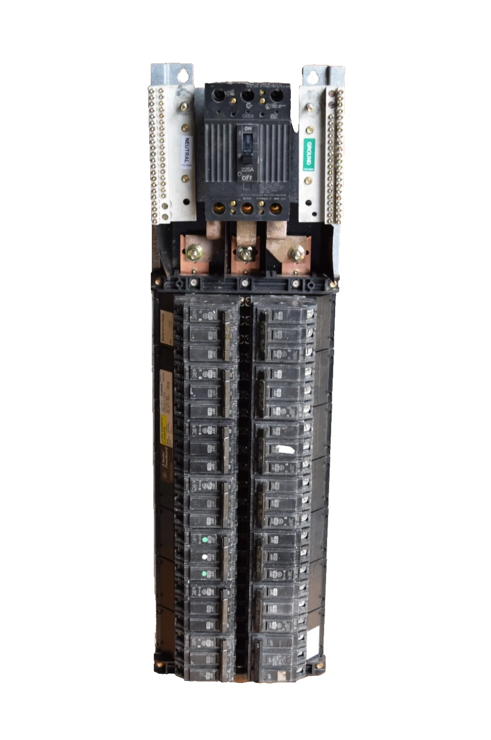 Used General Electric 225A GE A Series Panelboard Interior AQL3422ATX AXB4M9 3ph 4w