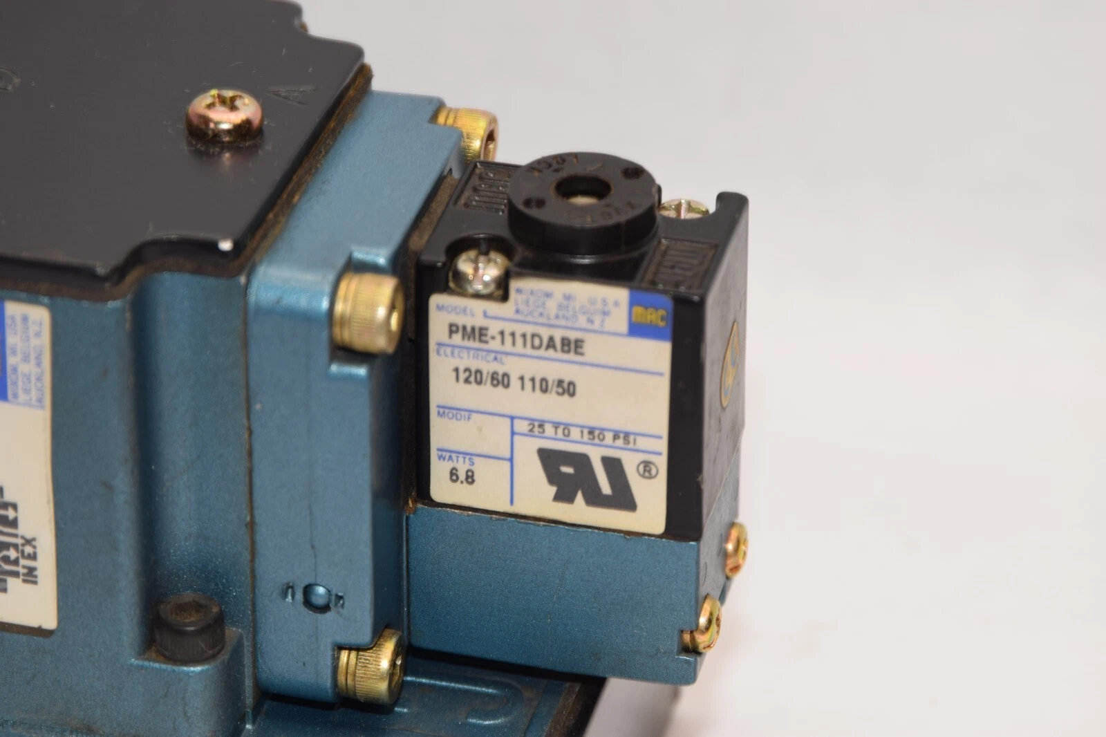 (NEW) MAC VALVES 6511B-111-PM-111DA 150psi Solenoid Valve