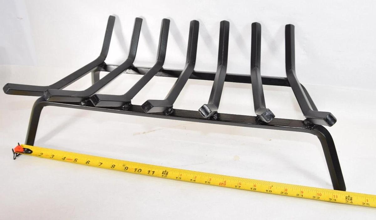 GO Heavy Duty Steel Fireplace Grate 24" x 11.25" x 7.5" B07WDYFC33 A00252B (NEW)