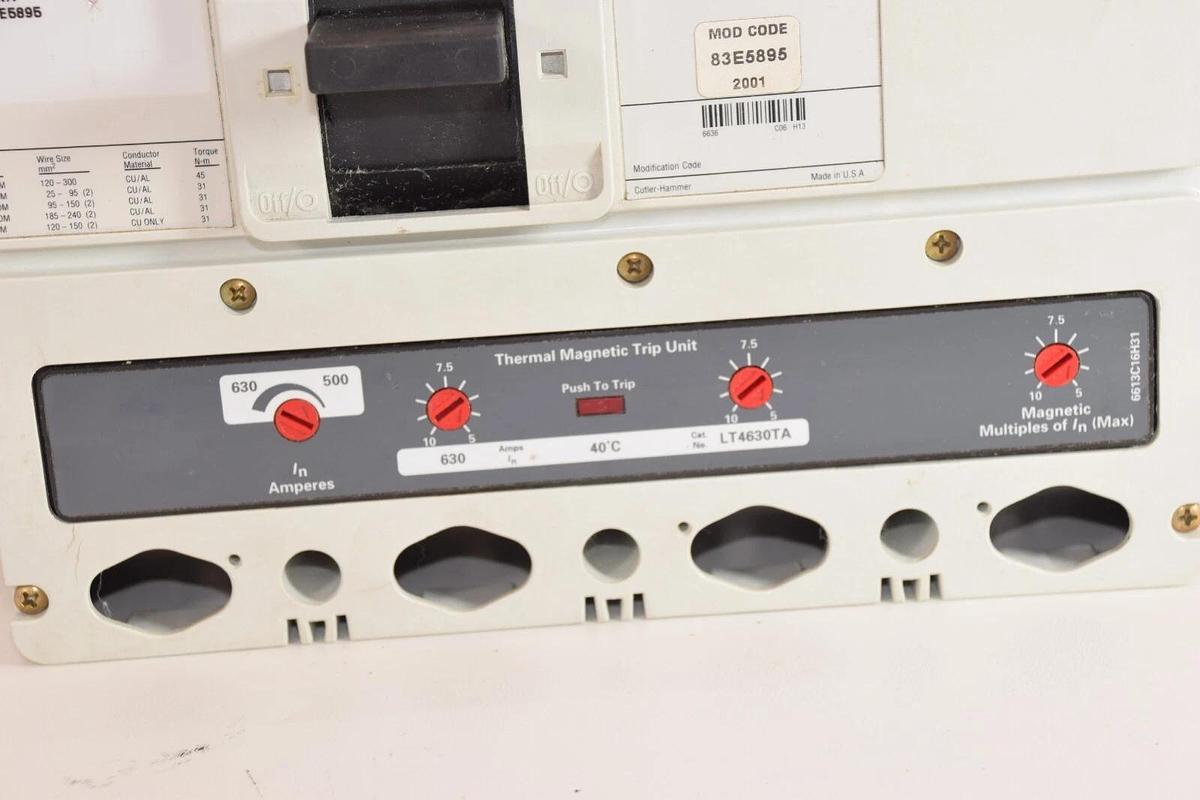 (New) Cutler Hammer LWBRKR  LW 45k 4P 630 amp LT4630TA 83E5895 LW45k Breaker