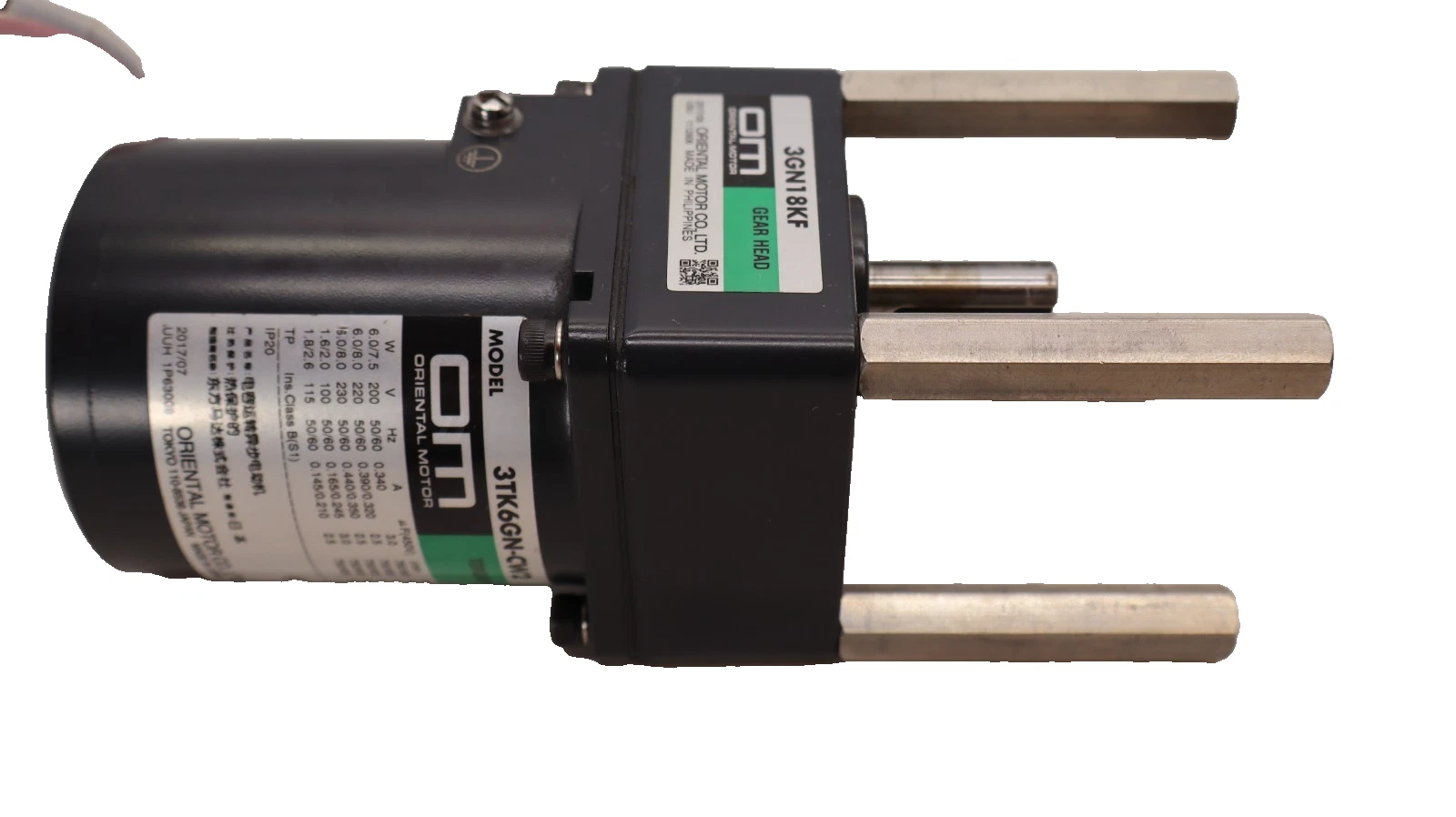 Used ORIENTAL MOTOR 3TK6GN-CW2 Torque Motor With 3GN18KF Gear Head