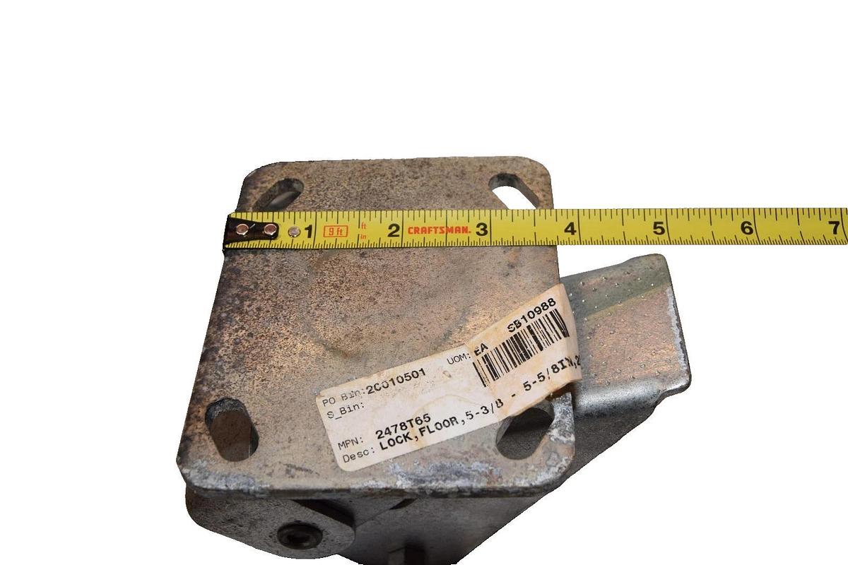 Used 2478T65  SB10988 5-3/8" - 5-5/8"  25/64" Floor Lock caster Kickbar  (Lot of 4)
